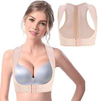 4 Sizes Back Brace Humpback Correction Band Chest Support Belt Bust Lift Posture Corrector (Color : Skin, Size : M)