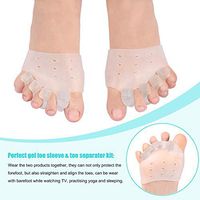 YWILLINK Silicone Corrector Gel Toe Separator Hammer Toe Pain Relief with Forefoot Pads