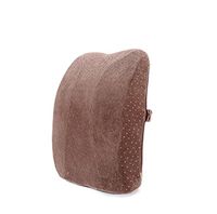 MQYH Memory Foam Lumbar Cushion - Lumbar Lower Back Pain Lumbar Pillow - Improve Your Posture - Balanced Lumbar Support Pillow for Office Car Chair Seat Waist Back Cushion, Brown
