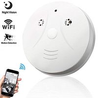 Night Vision Hidden Spy Camera, QUANDU WiFi Smoke Detector Hidden Camera DVR Mini Nanny Cam with Motion Detection for Home Security Surveillance Apps for iOS/Android/PC/Mac