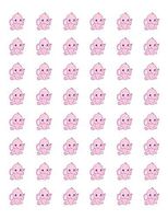 Special Pack 48 Baby Pink Elephant Envelope Seals Labels Stickers 1.2" Round #CUAS