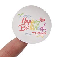 Multicolour Letter Happy Birthday Adhesive Sticker Envelope Seal Label Tag 100pc