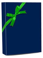 24" X 15' Navy Gloss Gift Wrap
