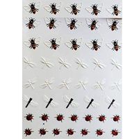 Meidexian888 6D Nail Sticker,Engraved F Acrylic Nail sticker Nail Stickers Embossed Flower Water (B)