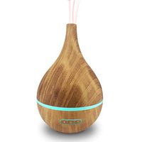 Simply Diffusers Oil Drop Wooden Style Finish Aromatherapy Essential Oil Diffuser and Ultrasonic Humidifier. 200ML Water Capacity, Long Running with Auto-Shut Off, Constant on or Timed Diffusion