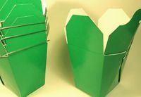 Green Chinese Take-Out (Favor) Boxes - 100 Count