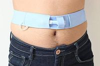 Catheter Fixation Device Abdominal Dialysis Belt - G-Tube Holder - Comfortable and Concealment Gastrostomy Tubes Pads Belt Abdominal Feeding Tubes,Re-usable and Washable (Size : L)