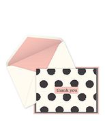 Eccolo World Traveler 14-Count Many Thanks Boxed Notes, Black White Dots (QD523)