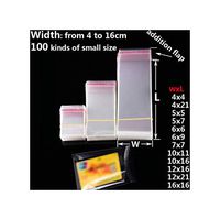 Clear Self Adhesive Seal Resealable Cello Cellophane Bags Self Sealing Candy Bag Birthday Gift Package Food Cookie Packaging Bag,100 Pieces -8cmx13cm