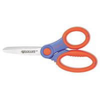 Westcott Soft Handle Kids Blunt Scissors With Microban Protection, 5-Green