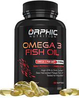 Omega 3 Fish Oil Supplements Max Potency Burpless Lemon Flavored Capsules 3600mg - Essential Fatty Acids Supplement for Heart, Joint Health - 90 Softgels