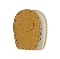 Luxis Leather-Topped Heel Cushions with spur Adjustment - 1 Pair - Soft Leather + Comfy Rubber Cushion