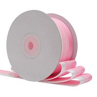 【 Ribbon King 】 Stripe Ribbons Perfect for Cake Packing, Wedding Stylish Gift Box Floral Wrapping, Birthday Decorations, Party Supplies, Arts and Crafts 15Y (1 1/2'', Pink)