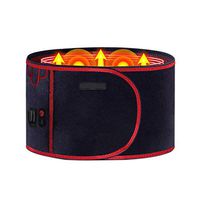 Ckssyao Waist Heating Belt Wireless Far Infrared Heating Set Massage Back Pad for Abdominal Stomach Cramps Arthritis Menstrual Therapy Low Back Pain Relief,Black,XL