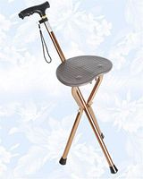 Canes Adjustable Walking Crutches Adjustable Folding Walking Chair Stool Massage Walking Stick with Seat Portable Fishing Rest Stool with LED Light 76-91 cm