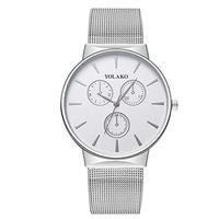 YOLAKO Women Business Wrist Watch for Men's Gift Classic Watch Ladies Watch Daily Style (Silver)