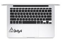 Harry Potter Always Deathly Hallows Keyboard Trackpad Macbook Decal Vinyl Sticker Apple Mac Air Pro Laptop Sticker