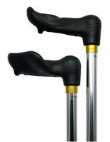 Unisex Adjustable Left Hand Palm Grip Cane Metallic  -Affordable Gift! Item #DHAR-9051211