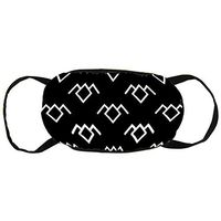 Dust Face Cover, Earloop Half Face Cover for Women Men, Climbing Skate Face and Nose Cover with Adjustable Elastic Band - Cool Black Patterns