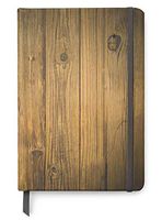 Wood Themed Designs UV Printed on PU Leather A5 Journal Notebook w/Lined Pages