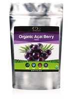 Organic Acai Berry Powder - Raw Freeze Dried Real Acai Berry Superfood - Source of Vegan Protein and Omega Fatty Acids - 6oz
