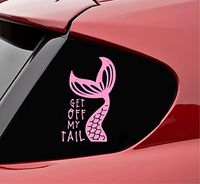 Slap-Art Get Off My Tail Vinyl Decal Sticker (Soft Pink)