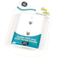 GE Duplex Phone Wall Jack, White - 20498