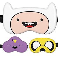 Eye Cover for Boy Men Children Kids - Sleep mask 100% Soft Cotton - Comfortable Eye Sleeping Mask Night Cover Blindfoldfor Travel Airplane (Finn White, Gift Pack)