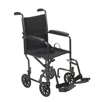 Drive Lightweight Steel Transport Wheelchair, Fixed Full Arms, 17" Seat, Model - TR37E-SV