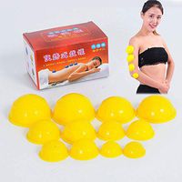 Silicone Cupping Therapy Sets Chinese Cupping Acupoint Sets Health Care Body Massage Cupping No Fire Safety Silicone Cupping Perfect for Back Pain Relief Headache ( Color : Yellow )