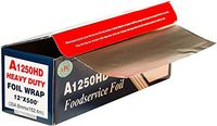 Heavy Duty Aluminum Foil, 12 Inches X 500 Feet, Commercial Industry Grade, Food Service, Wrap, Bulk Thick Super Heavy Duty Roll (2-Pack)