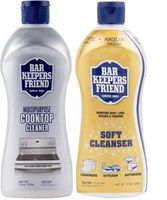 Bar Keepers Friend Cleanser Duo - Mini Bundle (13 Oz Liquid Soft Cleanser | 13 Oz Cooktop Cleaner)