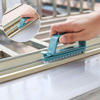 Gotian Multifunction Detachable Cleaning Brush Dual Purpose 2 in 1 Floor Cleaner Mops - Clean Windows, Gaps, Refrigerator, Table Corner - 1 x Cleaning brush （13.5cm x 7.5cm x 5.8cm） (Blue)