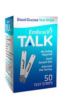 Embrace® TALK Blood Glucose Test Strips, 50 Count Box