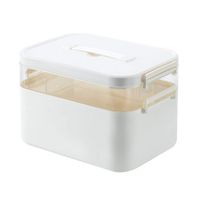 SJJSP First-aid kit Polypropylene Portable Storage Box Family Multi-Layer Medicine Box Large-Capacity Layered Medicine Cabinet Suitable for Families, Hospitals, Offices, Schools, Travel