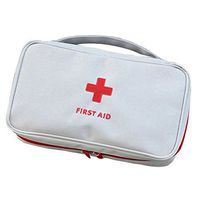 guohanfsh First Aid Bag Empty Travel Rescue Bag Red Medical Empty First Responder Bag Multi-Pocket for Car Home Office Ourdoor Sports (with Handles) Beige