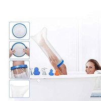 Saying Adult Waterproof Leg Cast Cover for Shower, Keep Bandages and Casts Dry in Shower, Waterproof Cast Bag Bandage Protector for Shower, Broken Foot, Ankle, Knee, Toe (for Foot - 25.2" x 17.3")