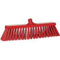 Vikan 29204 Heavy Duty Block Sweep Floor Broom Head, PET Bristle Polypropylene, 20-1/2", Red