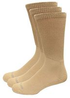 Rock Port Diabetic Crew Socks, Tan, Mens Size 8-12, 3 Pair