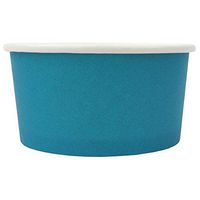 [50 Count] Blue Paper Ice Cream Cups - 6 oz Eco-Friendly Dessert Containers - Perfect For Your Yummy Foods! Many Colors & Sizes - Frozen Dessert Supplies