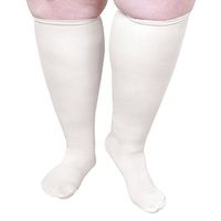 Unisex Extra Wide Moderate Compression Knee High Socks -Up to XW / 4E & 26" Calf- White