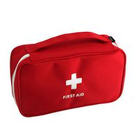 First Aid Bag Roomy Empty Kit Bag Medical Emergency Survival Outdoor Pouch (Red)