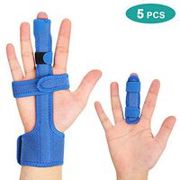 Trigger Finger Splint, Finger Extension Splint for Middle Finger Dislocated Broken Thumb Index Ring Pinky Finger, Adjustable Aluminium Support for Extension Straightening Arthritis Knuckle Brace