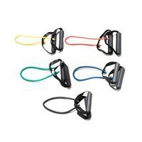 CanDo Exercise Tubing-with-Handles 5 Piece Set, 18 Inch
