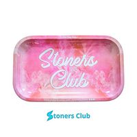 Paradise Tray by Stoners Club | YVN | Metal Rolling Tray | Medium (27cm x 16cm) (Pink)