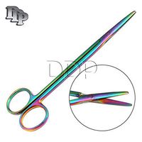 DDP Multi Titanium Color Rainbow METZENBAUM Scissors 7" Straight Stainless Steel