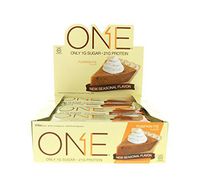 ONE Protein Bars, Pumpkin Pie, Gluten Free Protein Bars with 20g Protein and only 1g Sugar, Guilt-Free Snacking for High Protein Diets, 2.12 oz (12 Pack)