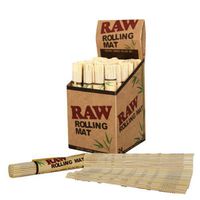 RAW Rolling MAT Natural All Bamboo UNFLAVORED Flavor Pack of 24