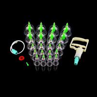 Vacuum Gun,24 Cupping Set Chinese Medical Jar Biomagnetic Massage Body Relax Therapy Cupping Body Massager Cups Pull Out Vacuum Apparatus