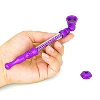 You Need a Creative Long Pole Alloy Herb Tool with Five Stainless Steel Screen Filters and a 3 in 1 Scraper (Purple)